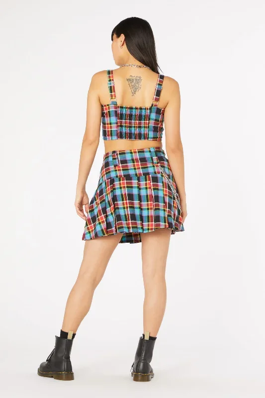 rainbow-tartan-mini-skirt