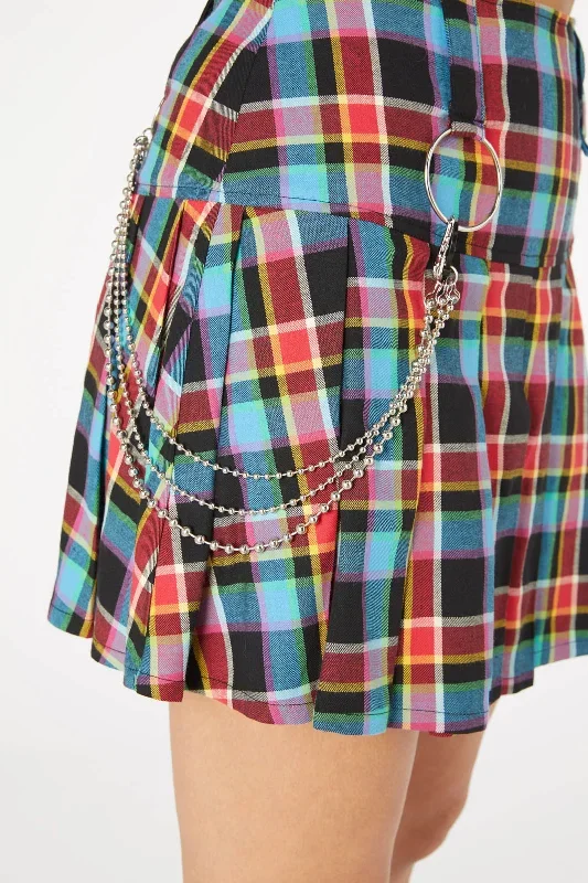 rainbow-tartan-mini-skirt