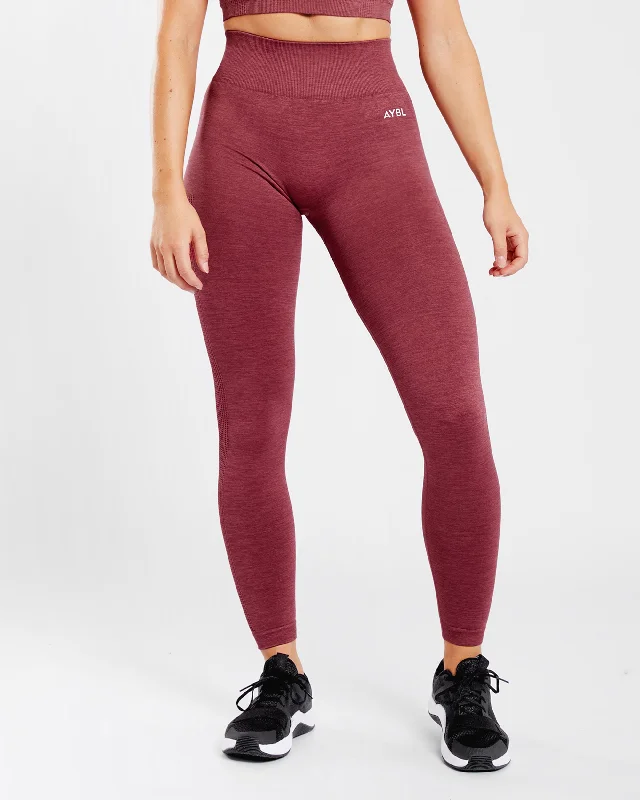 Revive Seamless Leggings - Burgundy Marl