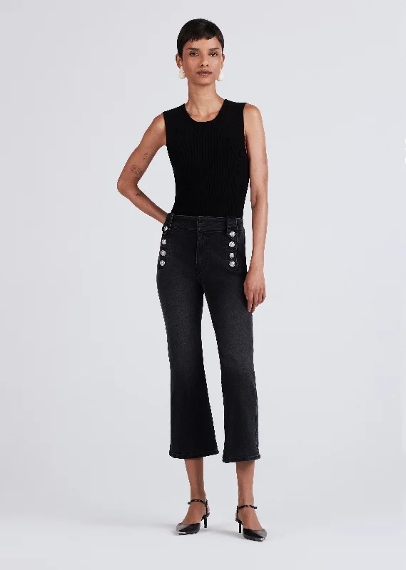 Robertson Crop Flare Trouser - Noir