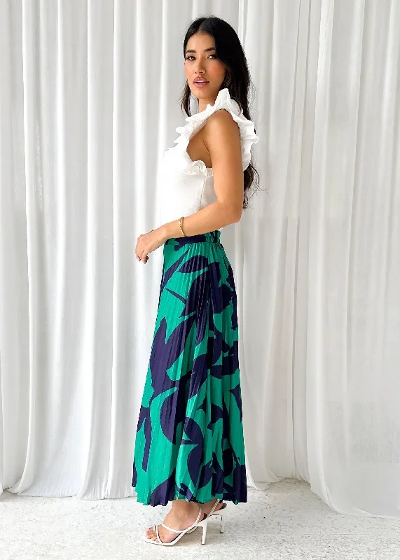 saki-midi-skirt-emerald-leaf