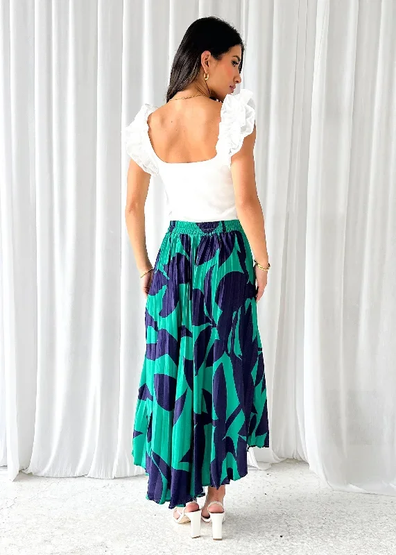 saki-midi-skirt-emerald-leaf