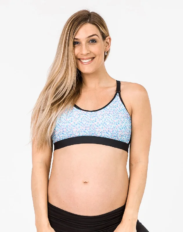 ** CLEARANCE ** Breastfeeding Sports Bra - Smoothie Crop Confetti Black