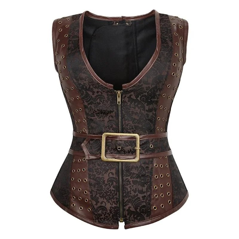 Steampunk corset with belt decoration