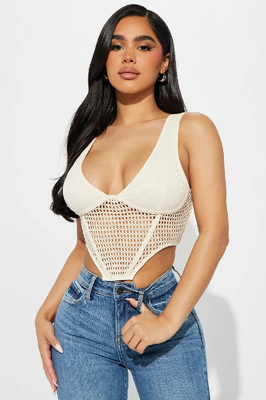 Sweet Escape Corset Top - Cream