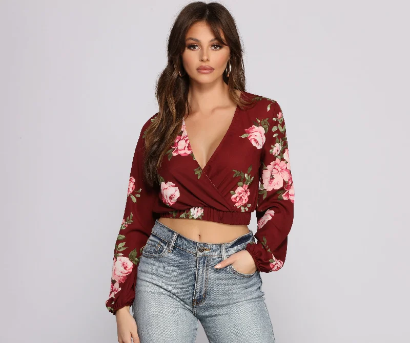 Sweet Intentions Floral Crop Top