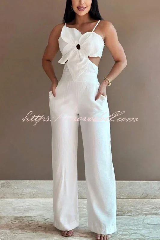 three-dimensional-flower-accessories-suspenders-hollow-slim-fit-jumpsuit