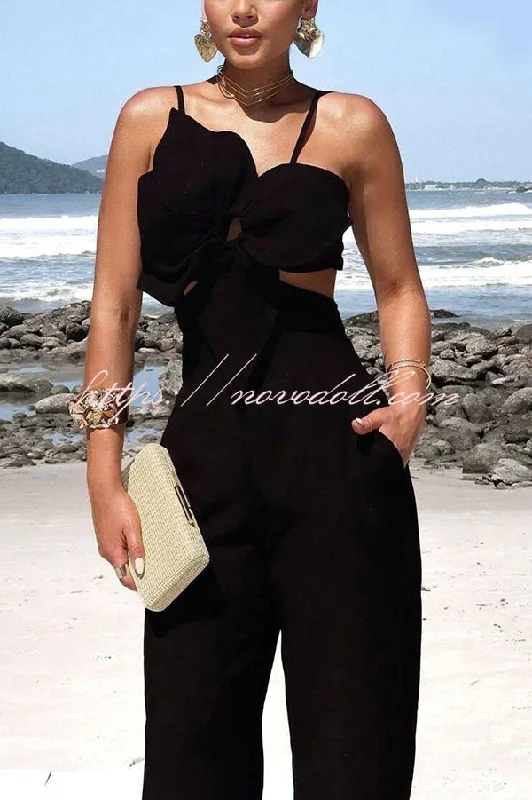 three-dimensional-flower-accessories-suspenders-hollow-slim-fit-jumpsuit