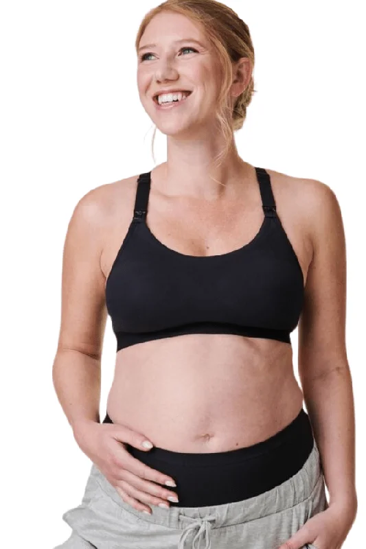 Tranquil Maternity & Nursing Low Impact Sports Bra - Black