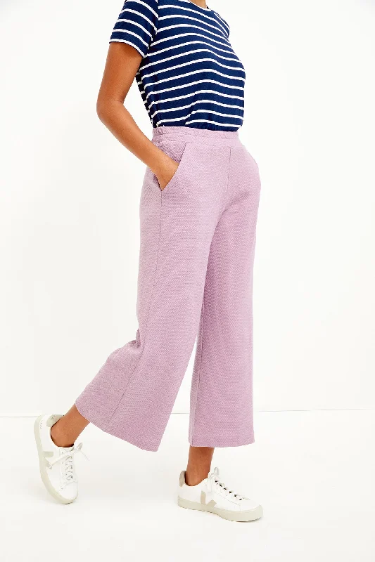 Willow Scallop Knit Pants - Lavender