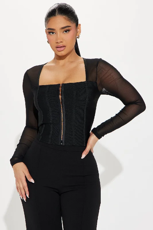 Wish It Was You Bandage Corset - Black