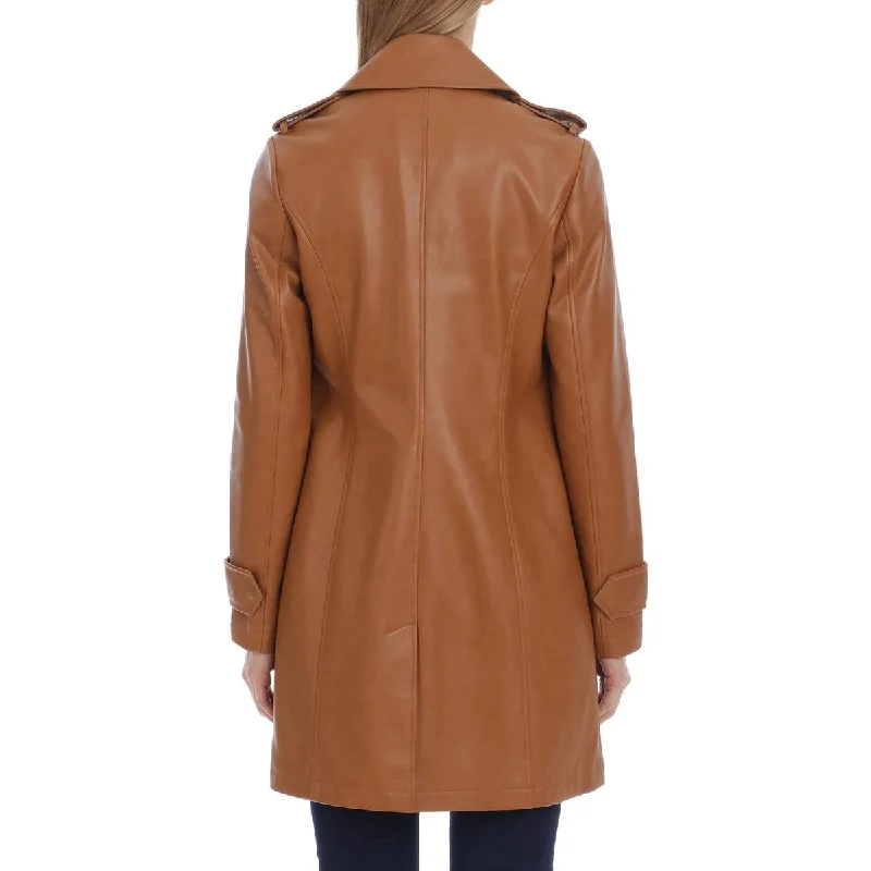 womens-faux-leather-topper-trench-coat